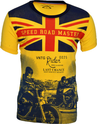 

Crux & Hunter Boys Printed Cotton T Shirt(Yellow, Pack of 1