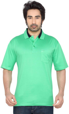 

Thinc Solid Men' Polo Neck Light Green T-Shirt