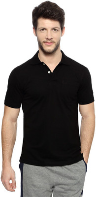 

Ajile by Pantaloons Solid Men's Polo Neck Black T-Shirt