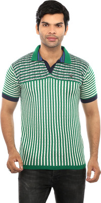 

Got It Solid Men's Mandarin Collar Green T-Shirt