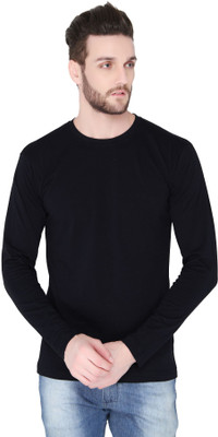 

Joke Tees Solid Men's Round Neck Black T-Shirt
