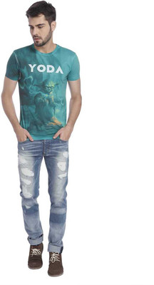 

Jack & Jones Printed Men's Round Neck Green T-Shirt, Bosphorus