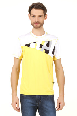 

Head Solid Men's Round Neck Yellow T-Shirt
