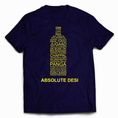 

Designmycloth Graphic Print Men's Round Neck Dark Blue T-Shirt, Navy