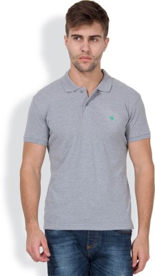 

The Indian Garage Co. Solid Men's Polo Neck Grey T-Shirt, M. grey