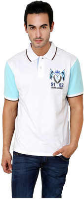 

Okane Solid Men's Polo Neck White T-Shirt
