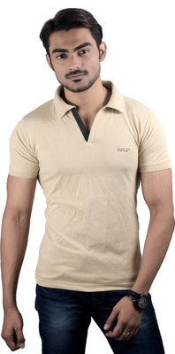 

Spur Solid Men's Polo Neck Beige T-Shirt