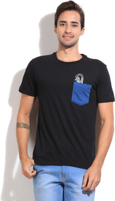 

ADIDAS Solid Men's Round Neck Black T-Shirt