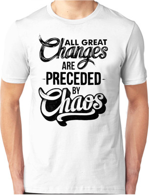

Foscous Printed Men's Round Neck White T-Shirt
