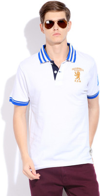 

Fila Solid Men's Polo Neck White T-Shirt