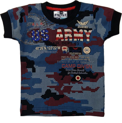 

Pogo Boys Printed T Shirt(Dark Blue, Pack of 1