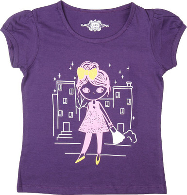 

Chalk by Pantaloons Girls Printed T Shirt(Purple
