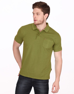 

Fritzberg Solid Men's Polo Neck Green T-Shirt