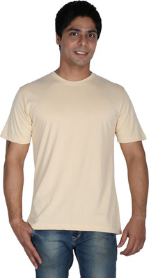 

Trendster Solid Men's Round Neck Yellow T-Shirt