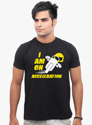 

Jazzmyride Printed Men' Round Neck Black T-Shirt