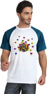 

TRIONIC ACTIVE Printed Men's Round Neck Blue, White T-Shirt