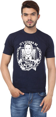 

Weardo Printed Men's Round Neck Dark Blue T-Shirt, Navy blue