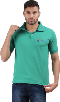 

Neoteric Solid Men's Polo Neck Green T-Shirt