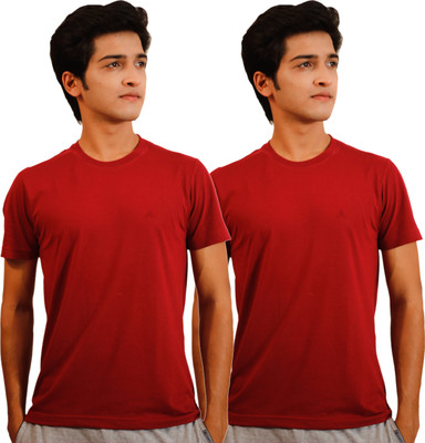 

Tryd Solid Men' Round Neck Multicolor T-Shirt(Pack of 2