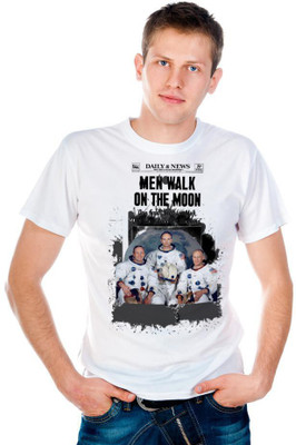 

6th Cross Graphic Print Men's Round Neck White T-Shirt
