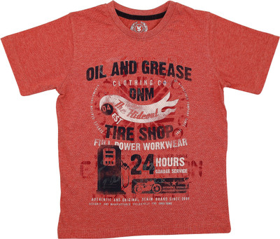 

SuperYoung Boys Graphic Print T Shirt(Red, Pack of 1, Mineral red