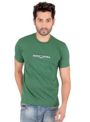 

Awack Solid Men's Round Neck Green T-Shirt