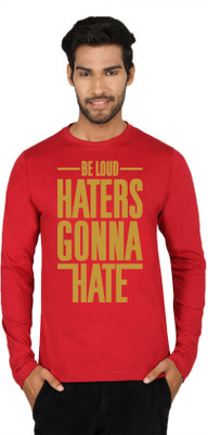 

SayItLoud Printed Men' Round Neck Maroon T-Shirt
