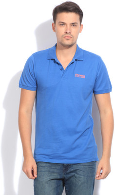 

Jack & Jones Solid Men's Polo Neck Blue T-Shirt, Blue dark