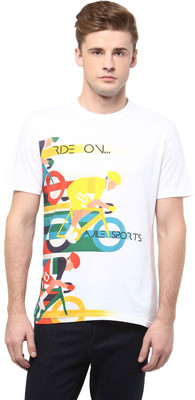 

Ajile by Pantaloons Graphic Print Men' Round Neck White T-Shirt