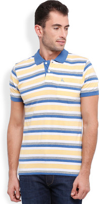 

Parx Striped Men's Polo Neck Yellow T-Shirt