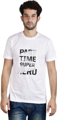 

Menlo Graphic Print Men's Round Neck White T-Shirt