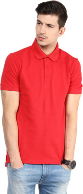 

Yellow Submarine Solid Men's Polo Neck Red T-Shirt
