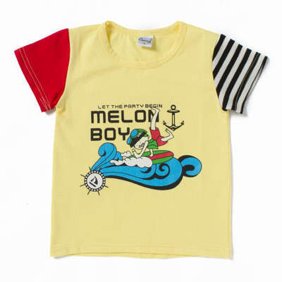 

Camey Boys Printed Lycra T Shirt(Yellow, Pack of 1