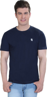 

The Cotton Company Solid Men' Round Neck Dark Blue T-Shirt, Windsor blue