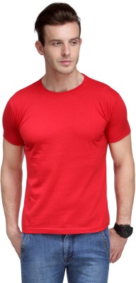 SCOTT INTERNATIONAL Solid Men Round Neck Red T-Shirt