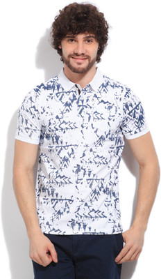 

Easies Printed Men's Polo Neck White T-Shirt, White print