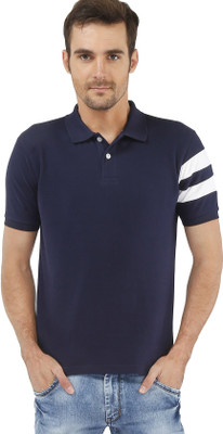 

The Cotton Company Solid Men's Polo Neck Dark Blue T-Shirt, Midnight navy blue