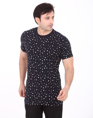 

French Connection Printed Men's Round Neck Blue T-Shirt