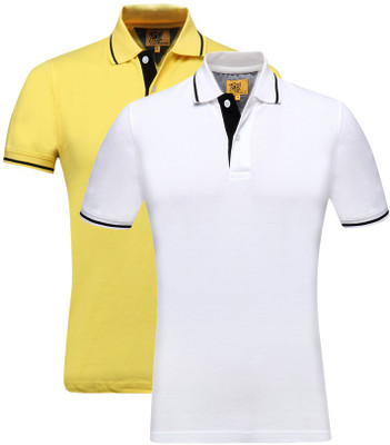 

Campus Sutra Solid Men Henley Multicolor T-Shirt(Pack of 2, White;yellow