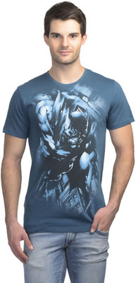 

Batman Printed Men's Round Neck Dark Blue T-Shirt, Batman mallard blue