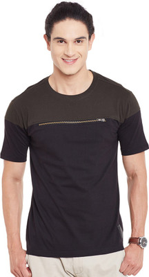 PUNK Printed Men Round Neck Green T-Shirt