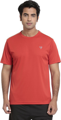 

Seven Solid Men's Round Neck Red T-Shirt