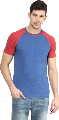 

Yellow Submarine Solid Men's Round Neck Blue T-Shirt