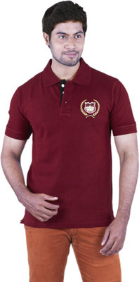 

Bib & Tucker Solid Men's Polo Neck Maroon T-Shirt, Dark maroon