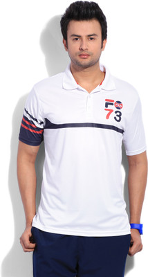 

Fila Printed Men's Polo Neck White T-Shirt, Wht