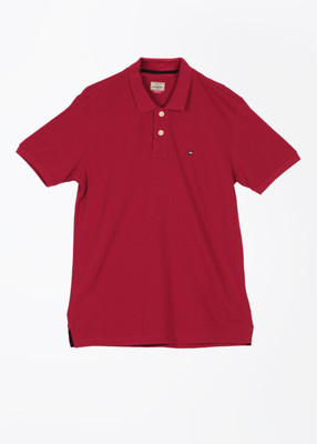 

Arrow Sports Solid Men' Polo Neck Red T-Shirt