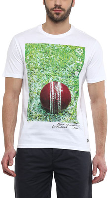 

Ajile by Pantaloons Graphic Print Men' Round Neck White T-Shirt