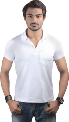 

Spur Solid Men's Polo Neck White T-Shirt