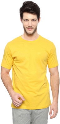 

Ajile by Pantaloons Solid Men' Round Neck Yellow T-Shirt