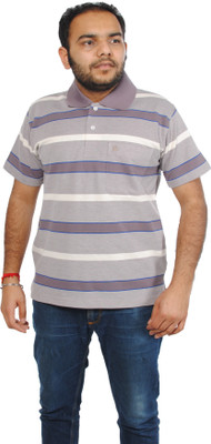 

Feels Good Striped Men's Polo Neck Multicolor T-Shirt, Onion
